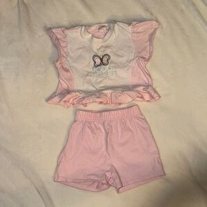 Vintage Carter's Pink Butterfly Matching Set